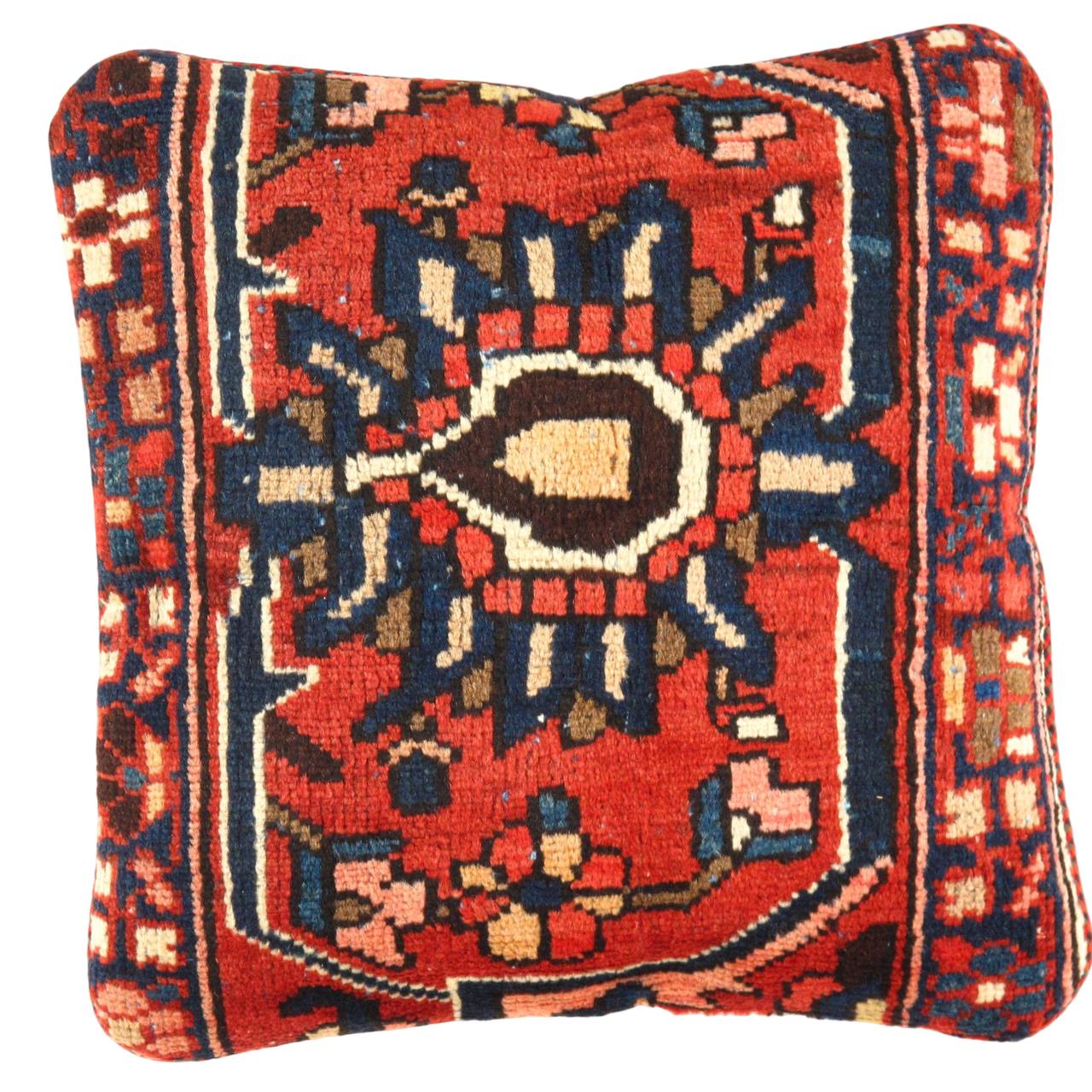 Pasargad Vintage Hand Knotted Farahan Rug Pillow 20"X 20"
